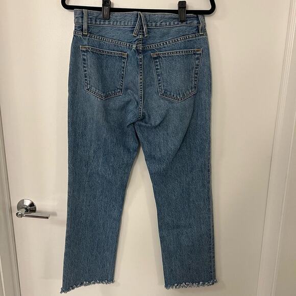 SLVRLAKE $299 Tyler Frayed Hem Straight Leg Jeans Size 27 - Picture 3 of 10